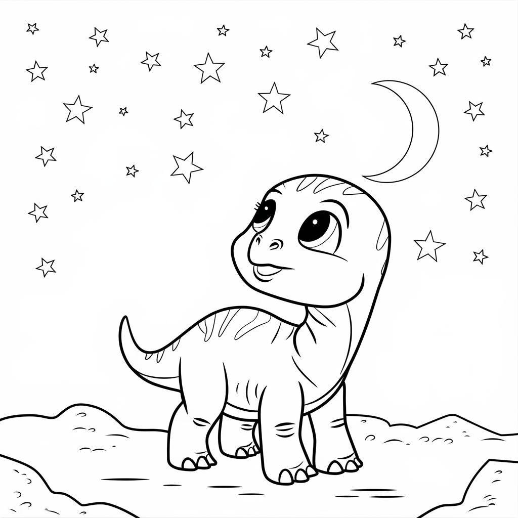 coloring page dinosaur