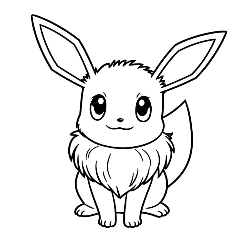 eevee pokemon coloring pages​