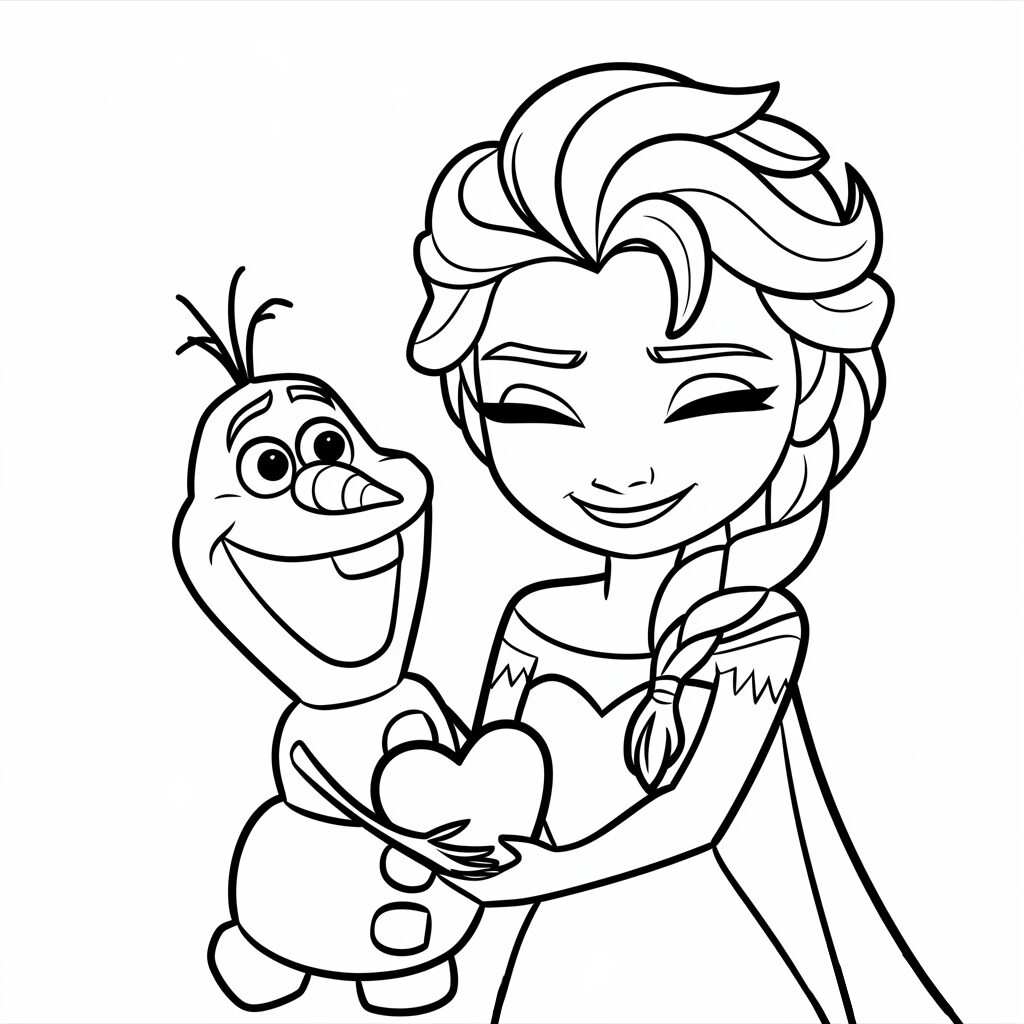 coloring page elsa