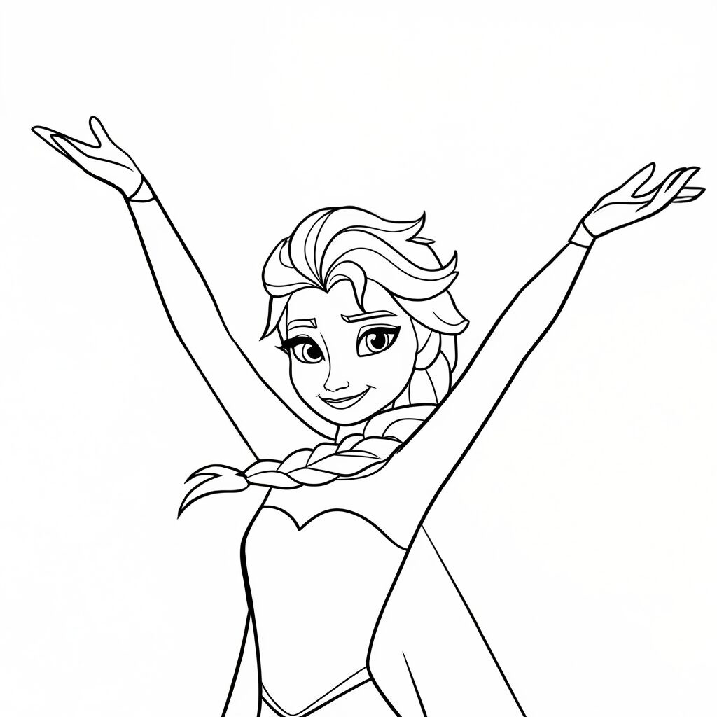 queen elsa coloring page