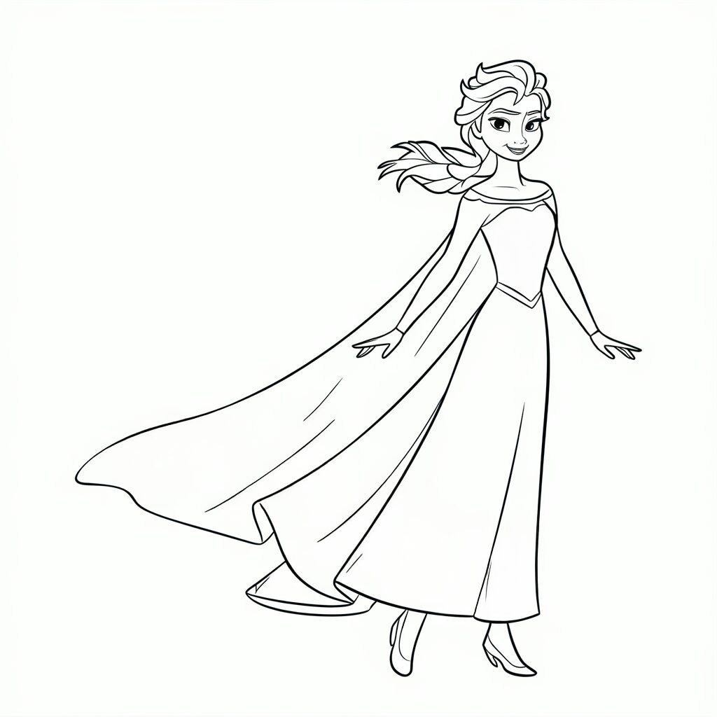 free elsa coloring pages