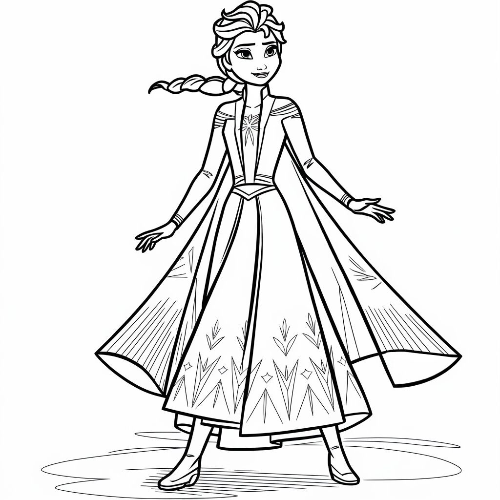 elsa frozen free coloring pages