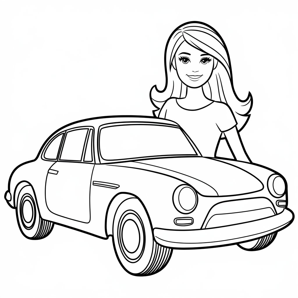 barbie color pages