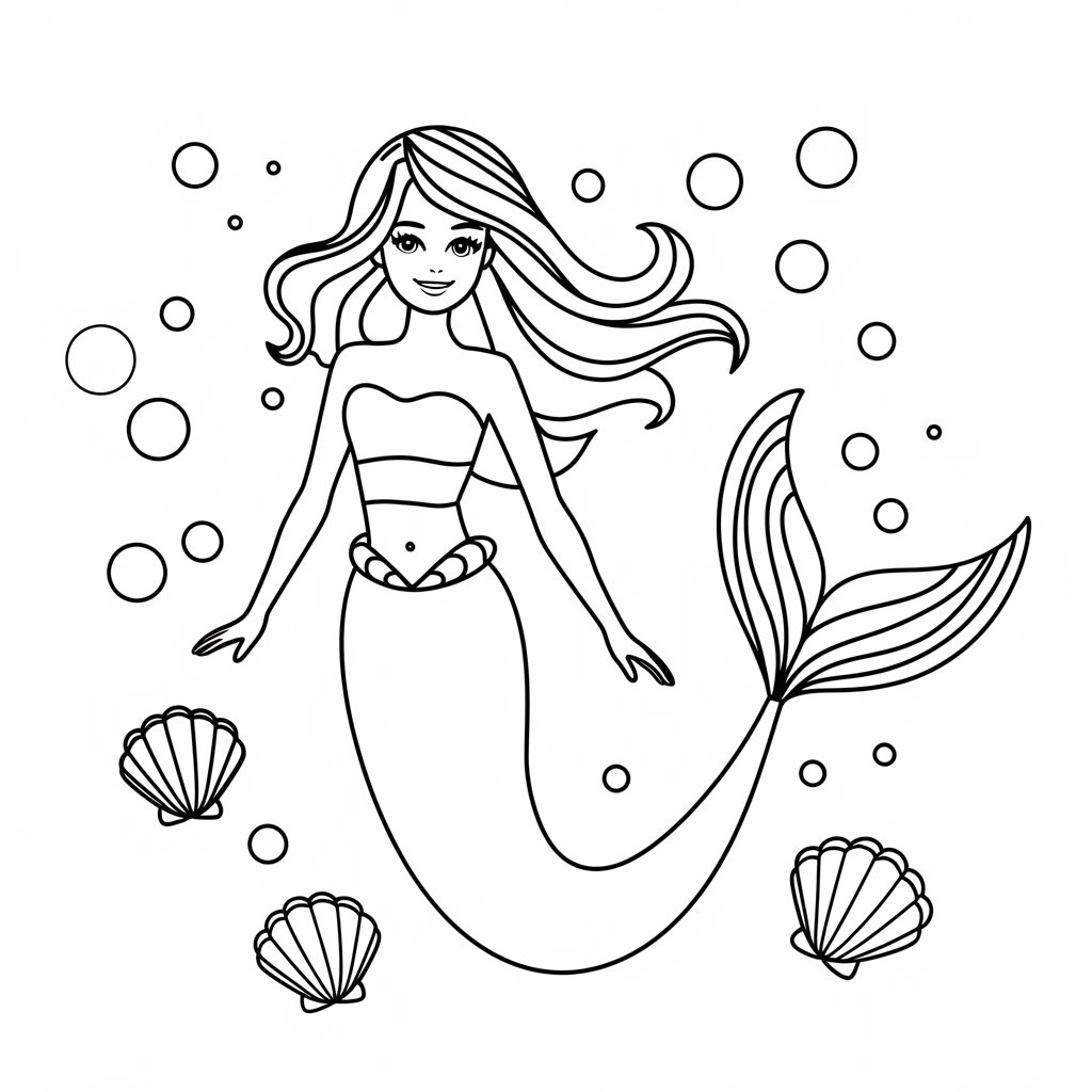 mermaid coloring pages