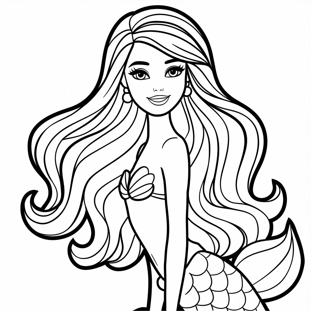 free coloring pages of barbie