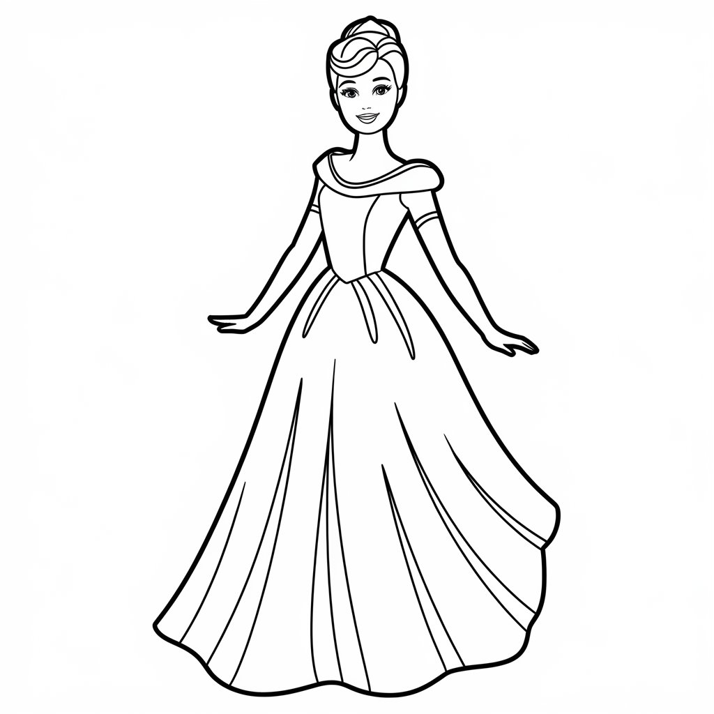 coloring page barbie