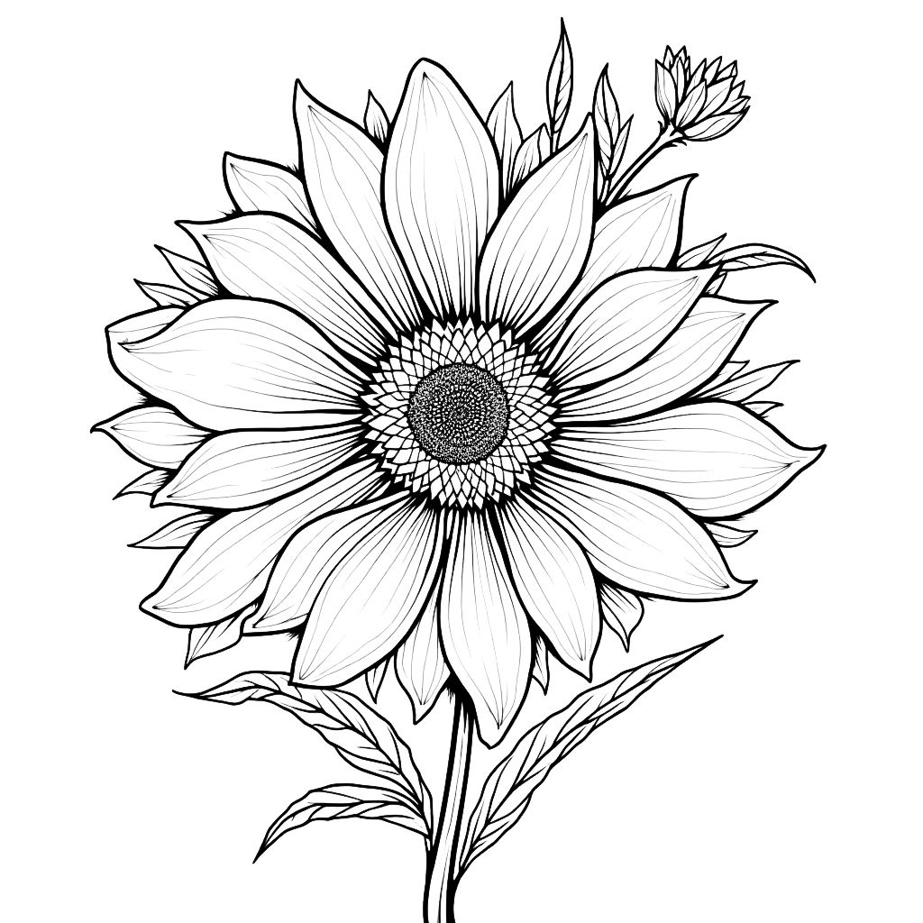 coloring page flower