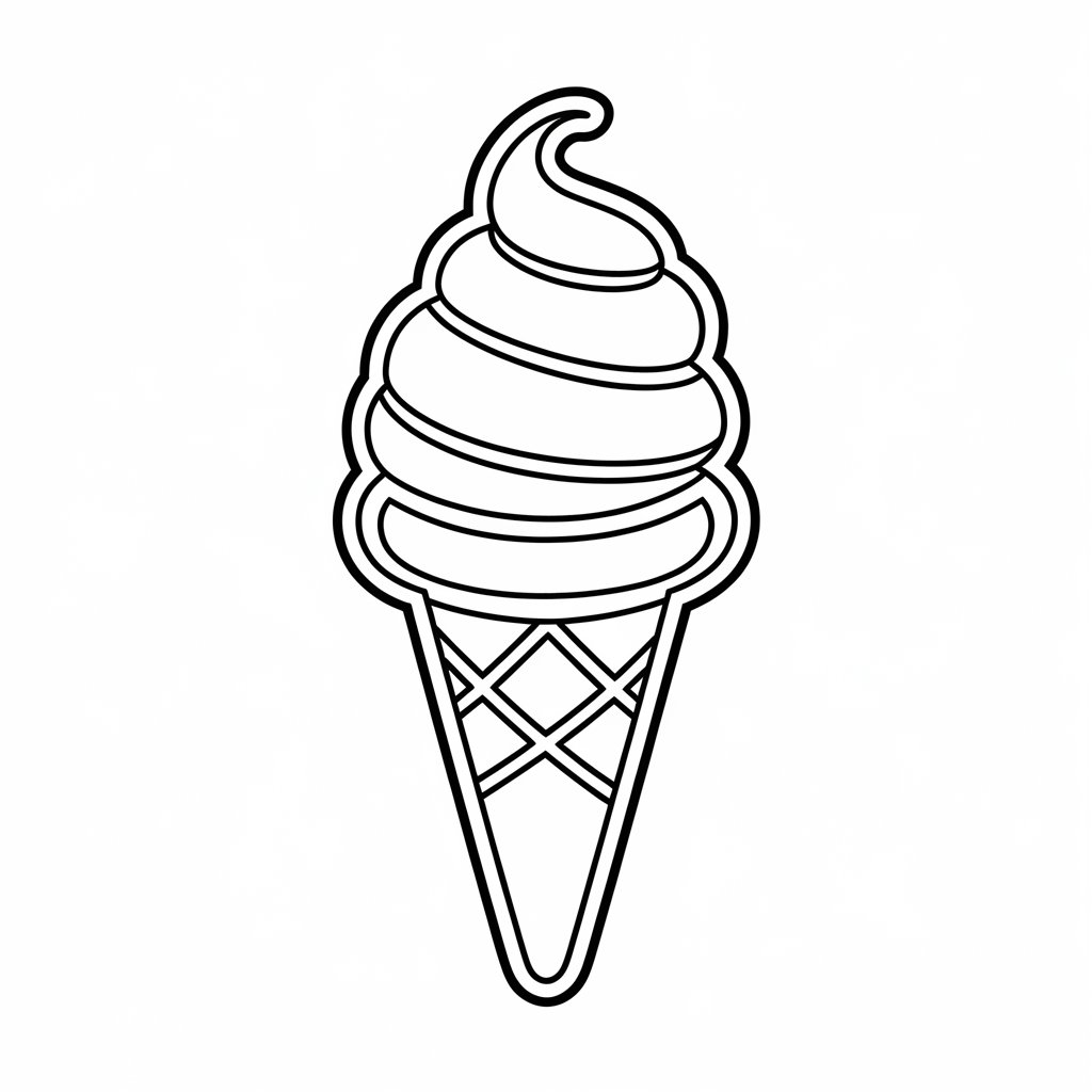 kawaii ice cream coloring pages