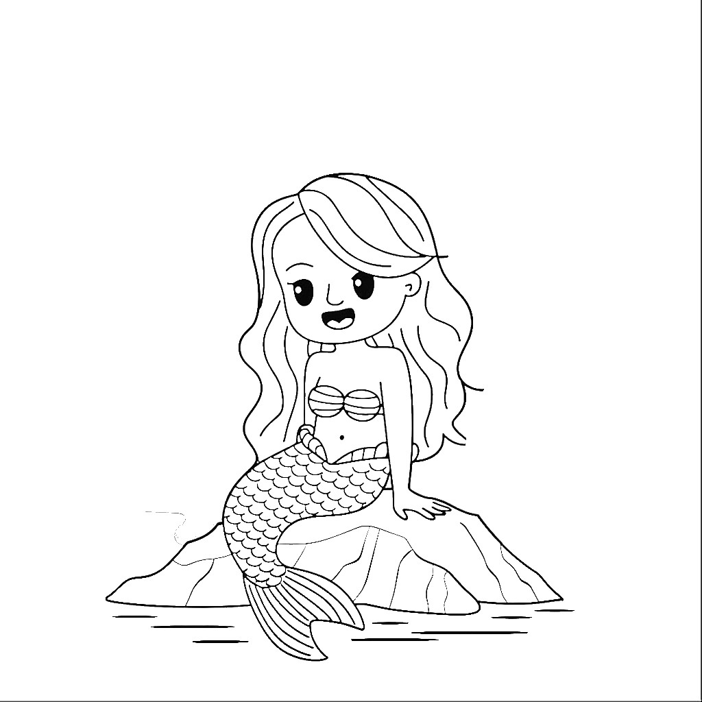 ariel mermaid coloring pages