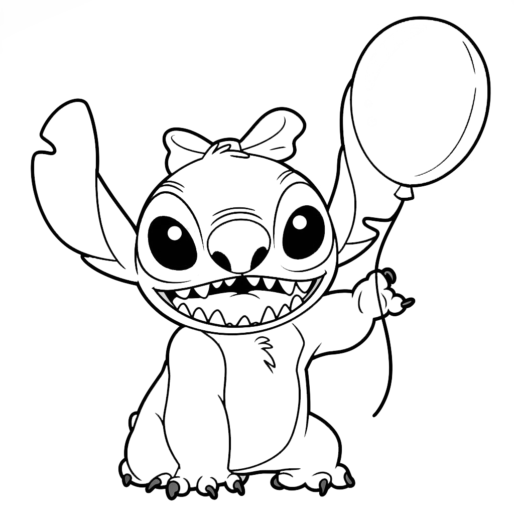 free stitch coloring pages