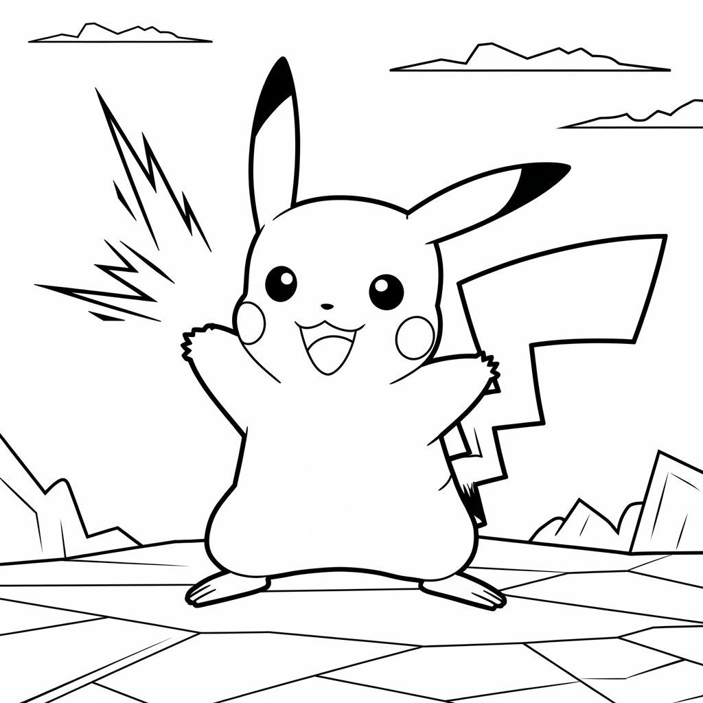 free pikachu coloring pages