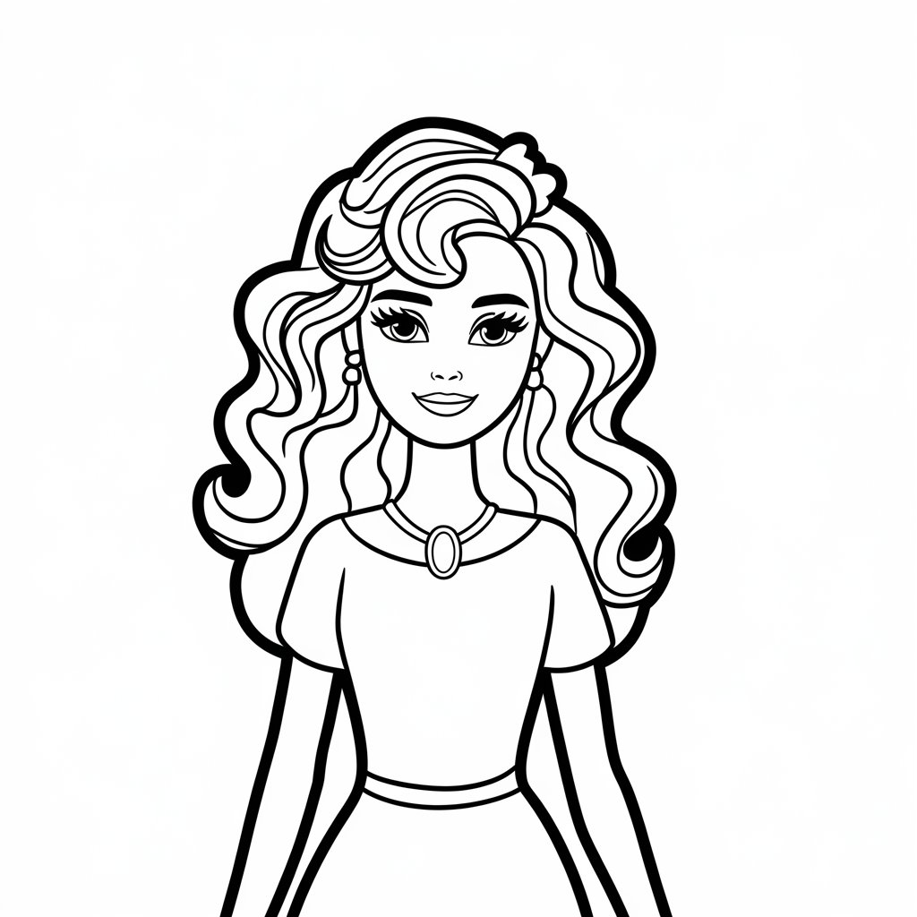barbie coloring pages free