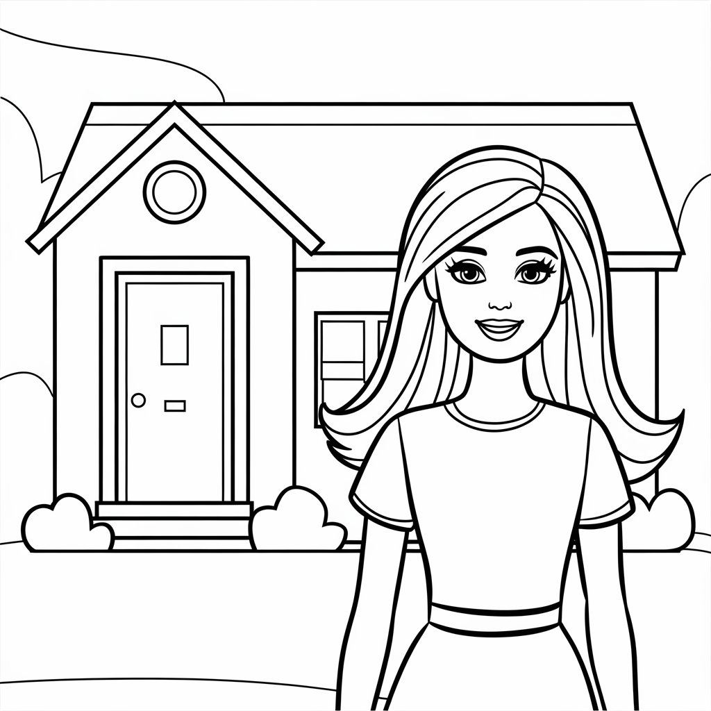 free coloring pages barbie