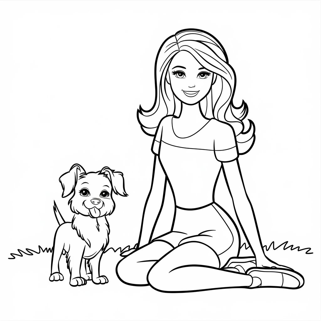 barbie printable coloring pages
