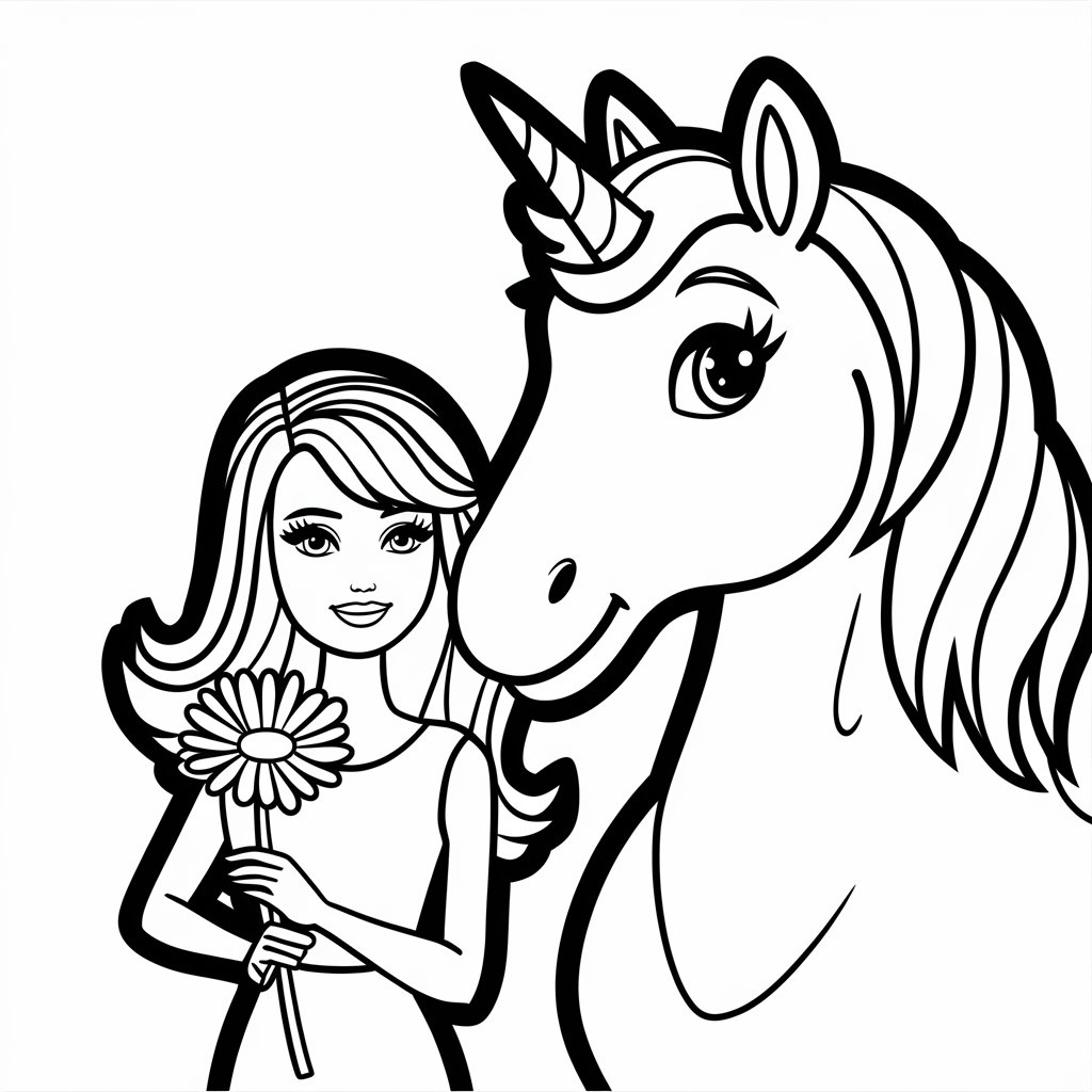 barbie doll coloring pages