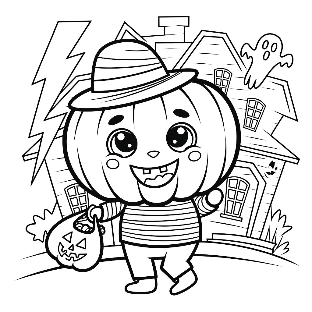 easy halloween coloring pages