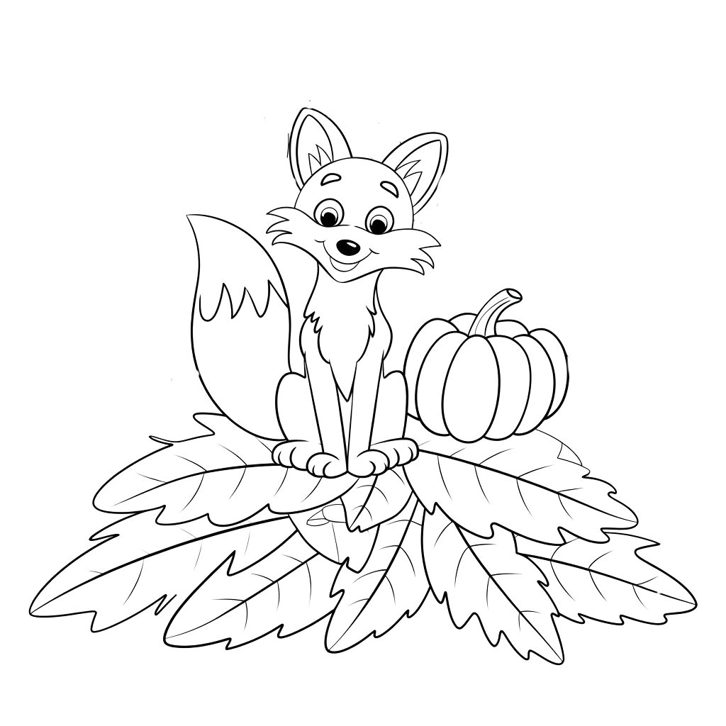 autumn fall coloring pages