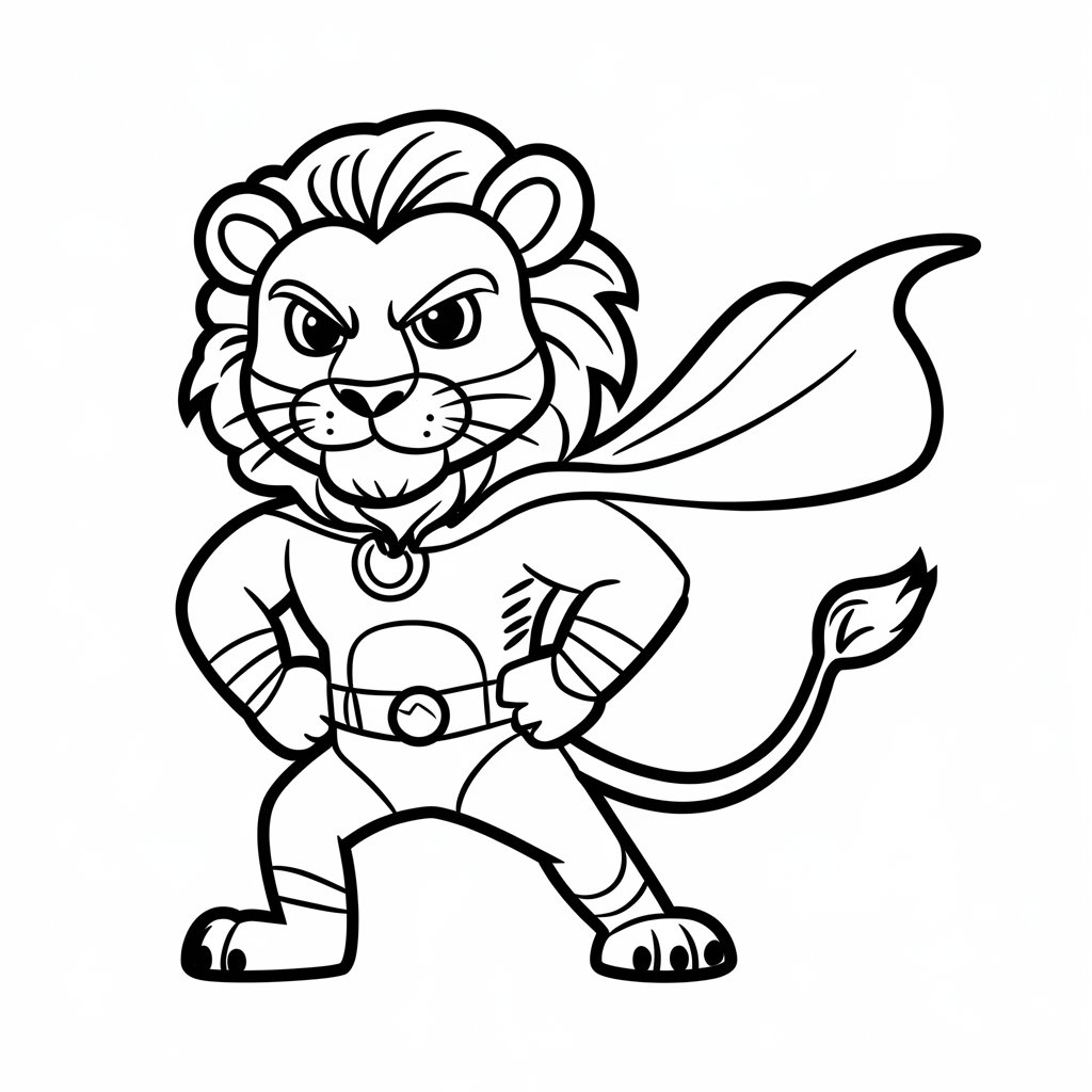 coloring page lion