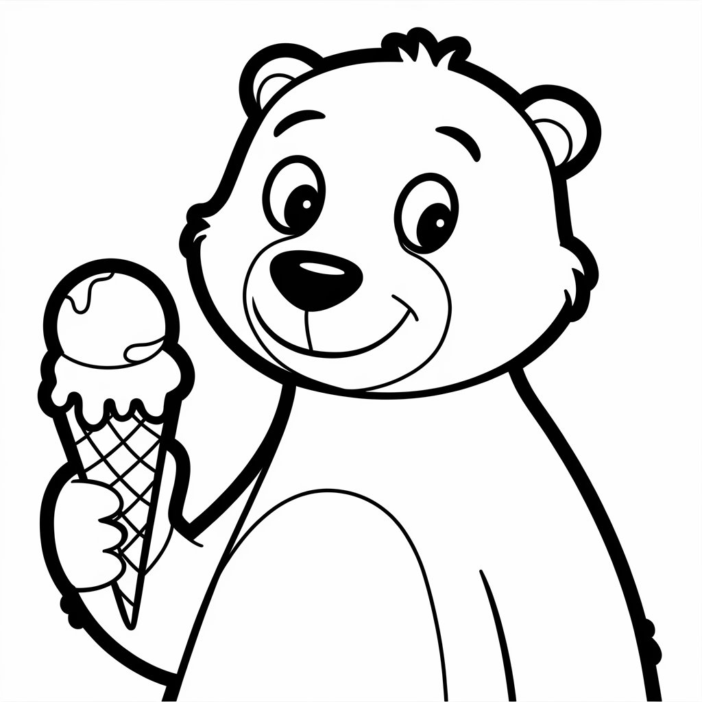 ice cream cone color page