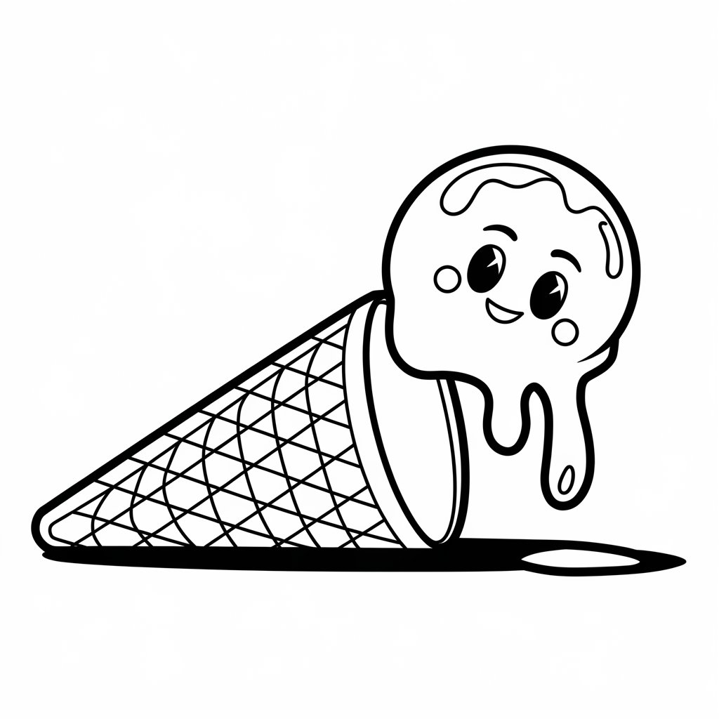 summer ice cream coloring pages