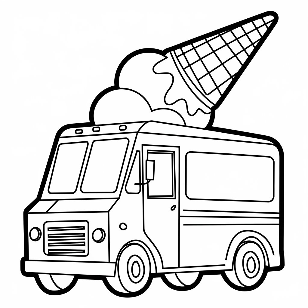 ice cream sundae coloring page