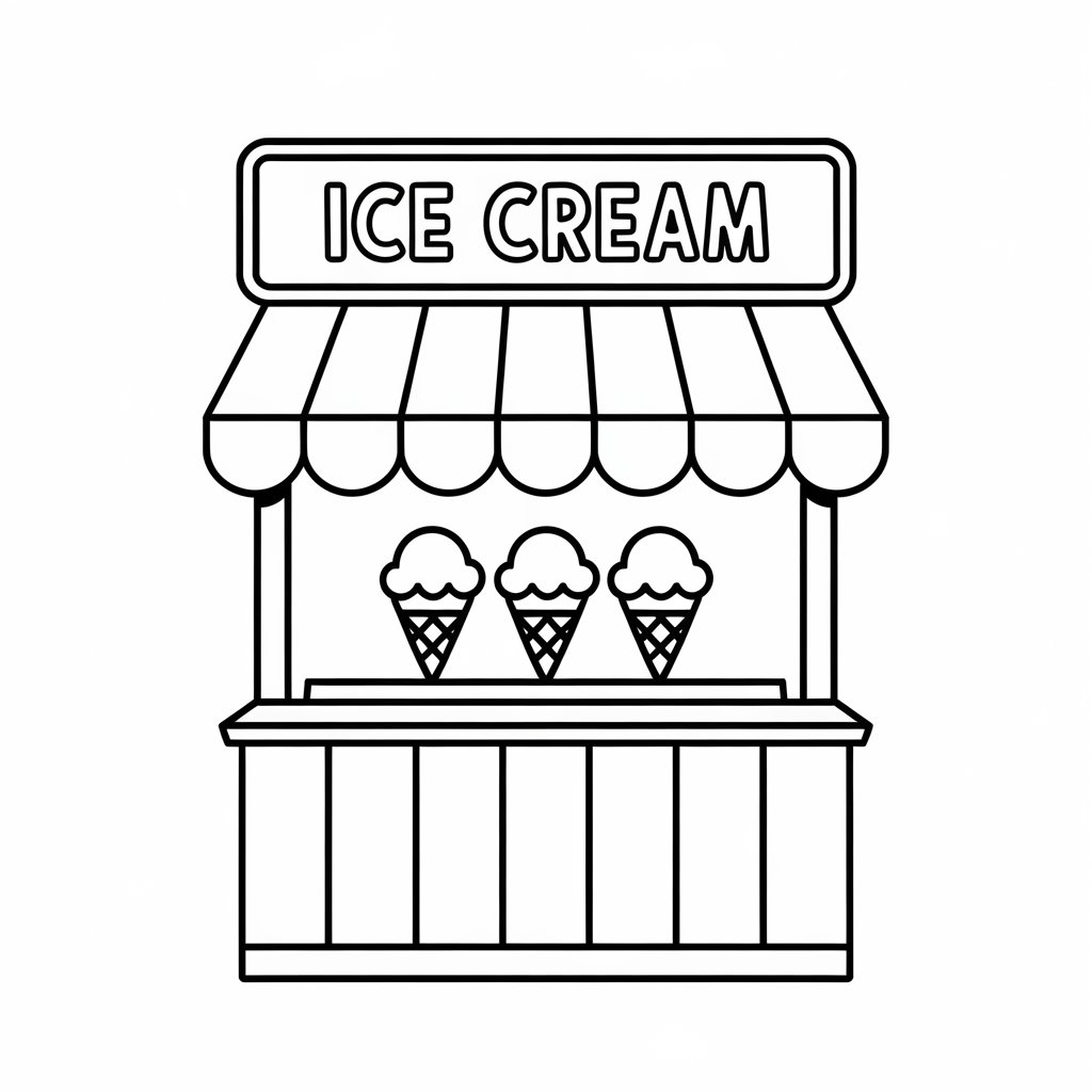 print ice cream coloring pages