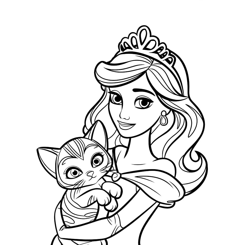 cute princess coloring pages