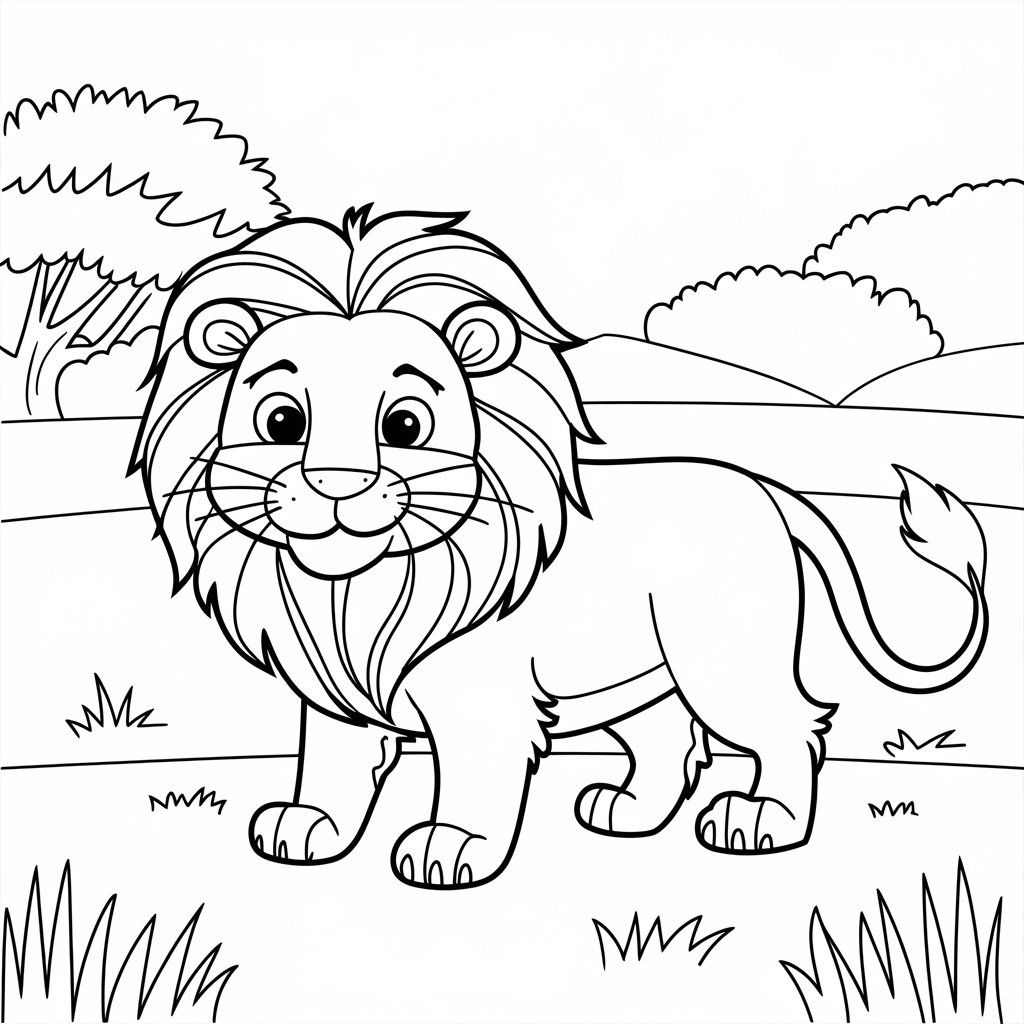 lions coloring page
