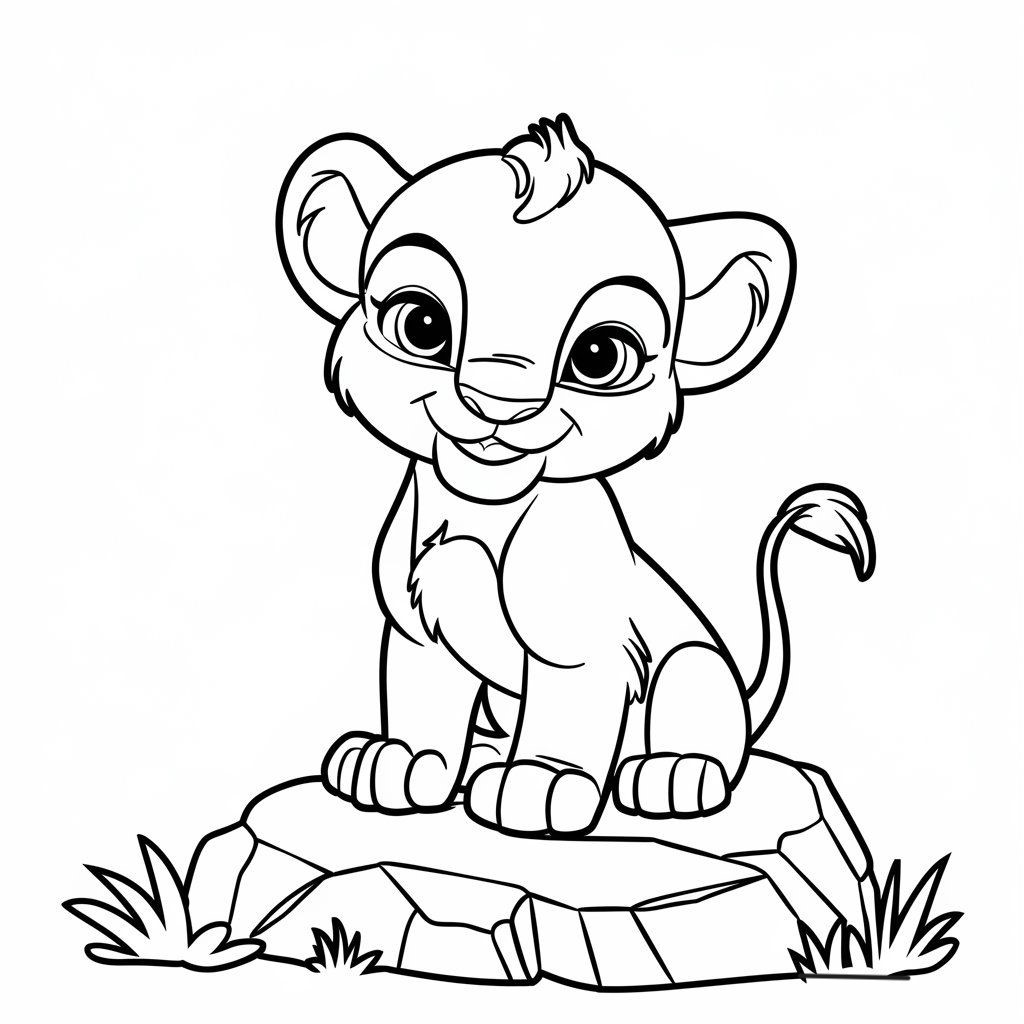 simba lion king coloring pages