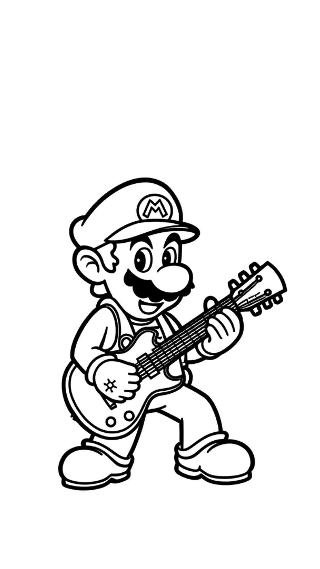 mario printable coloring pages