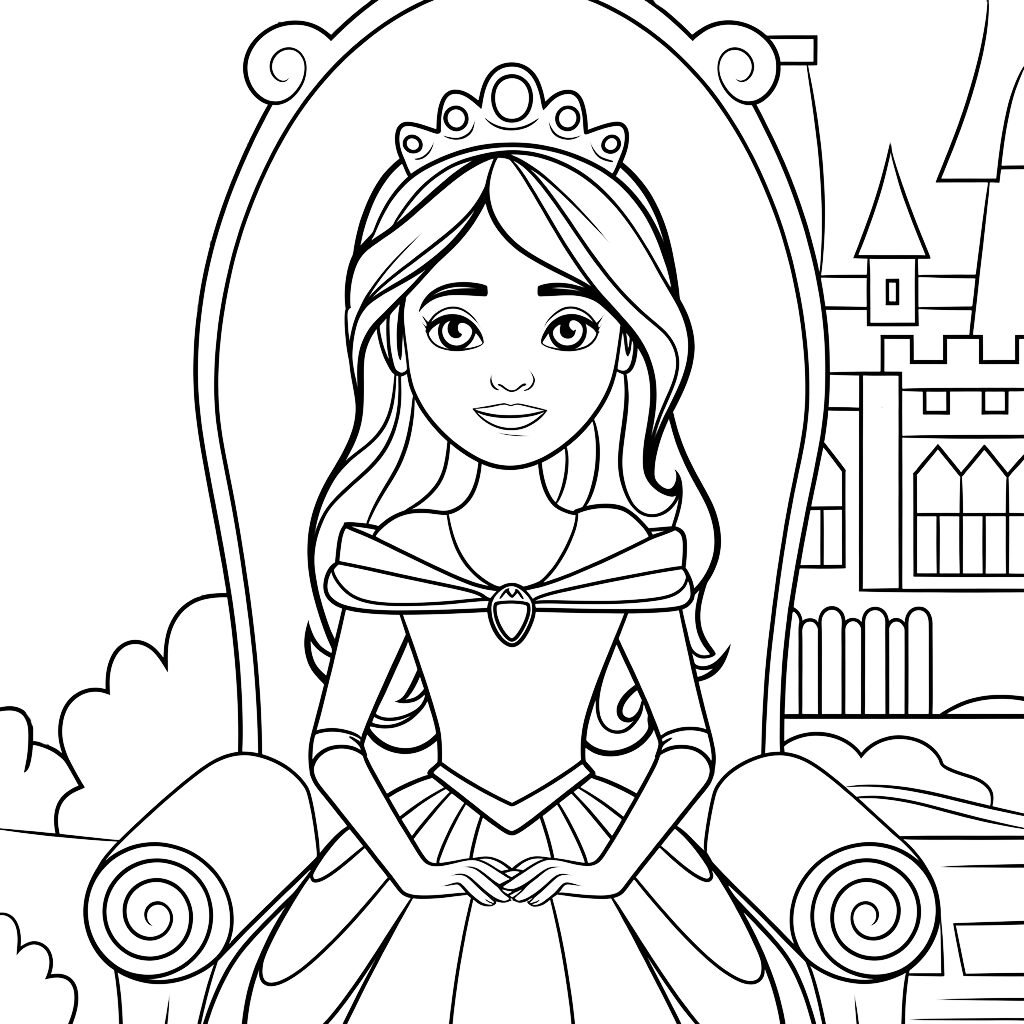 princess coloring pages printable
