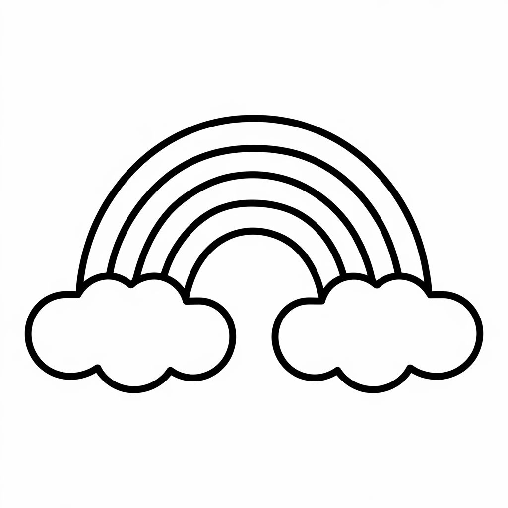 printable rainbow coloring pages