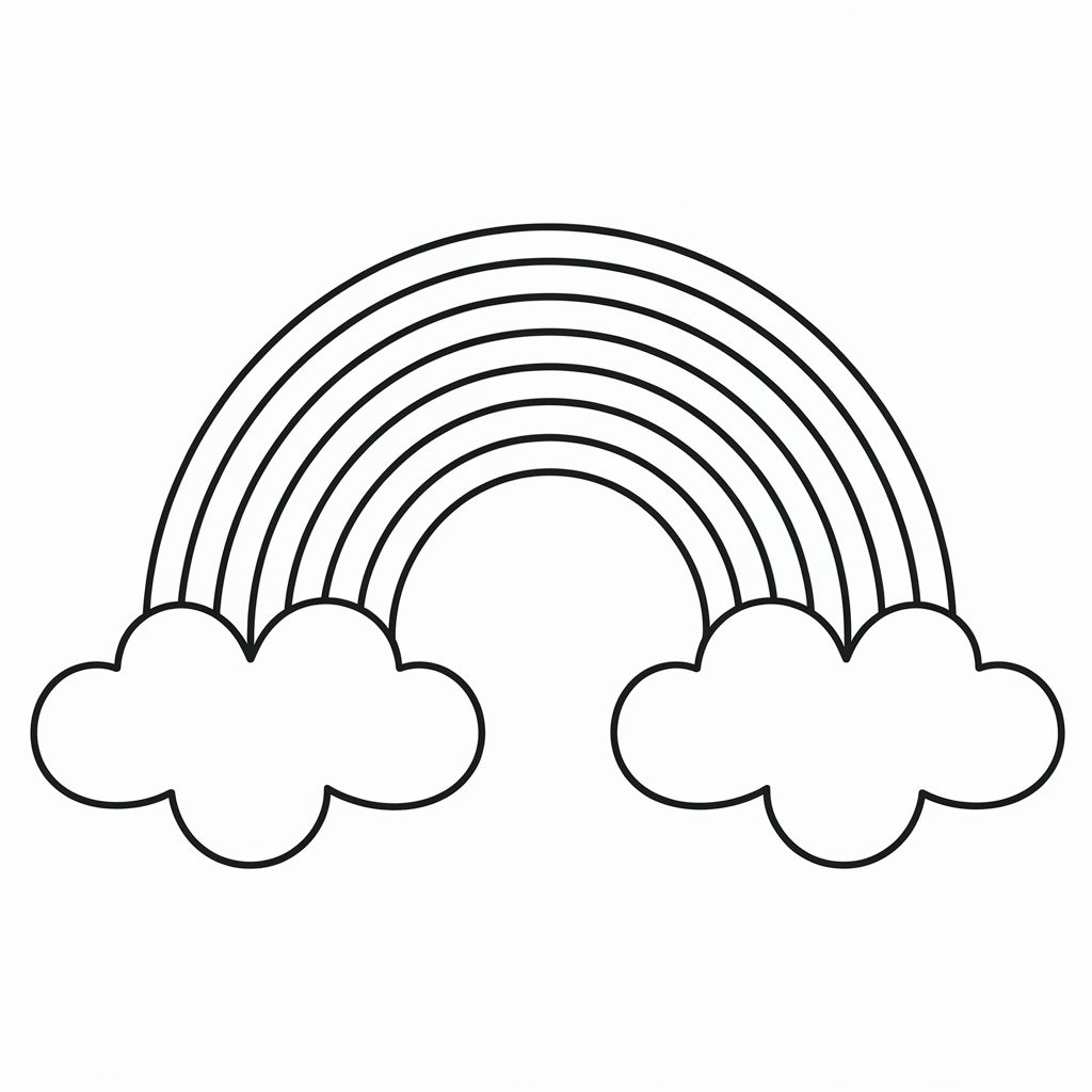 rainbow coloring pages printable