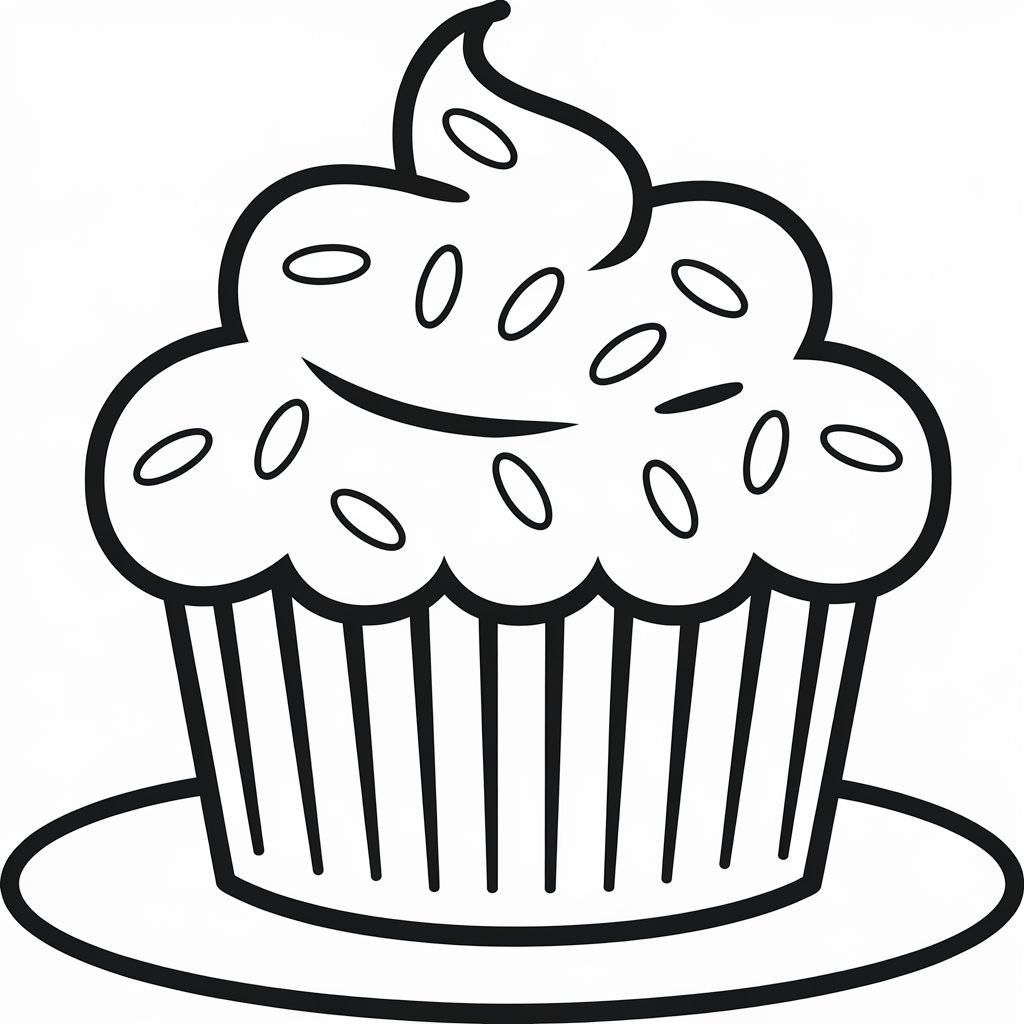 cup cake coloring page
