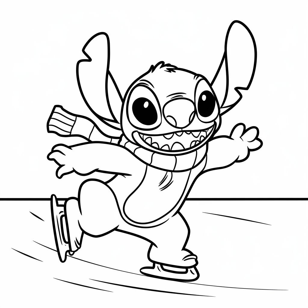 stitch christmas coloring pages