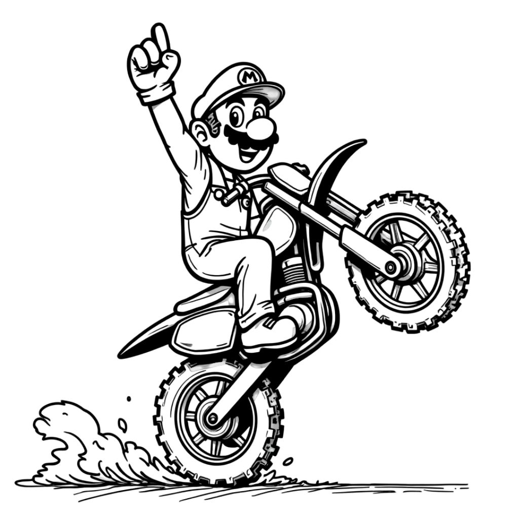 mario bros coloring pages