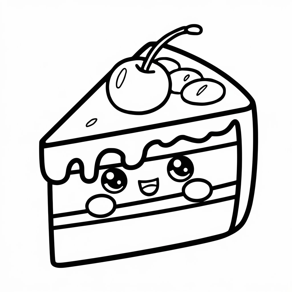 coloring page cake