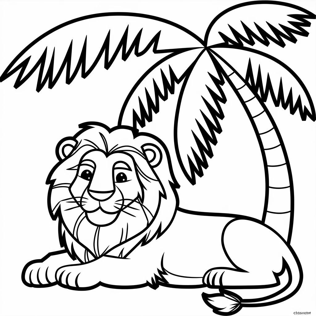 coloring lion pages
