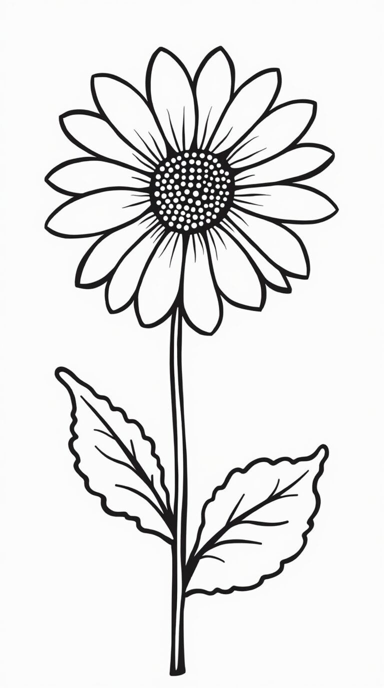 free printable flower coloring pages