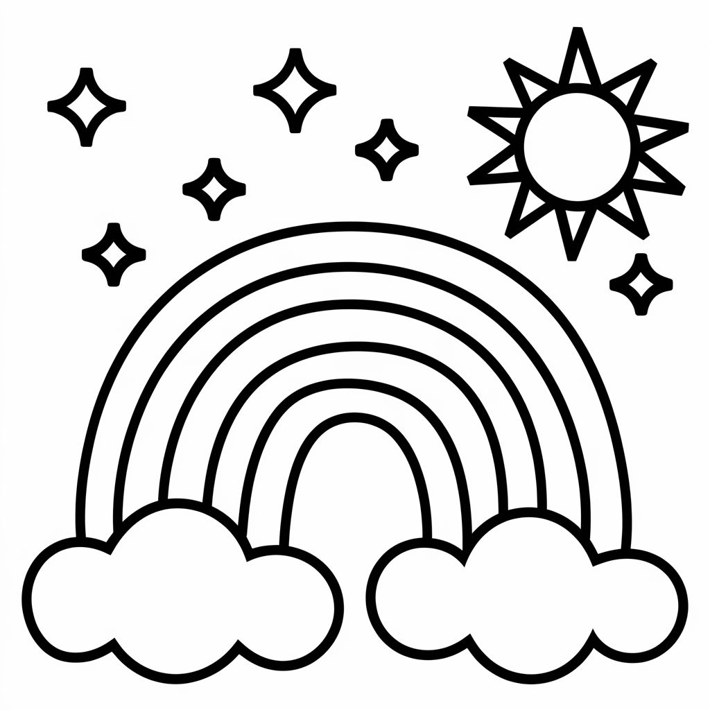 unicorn rainbow coloring pages