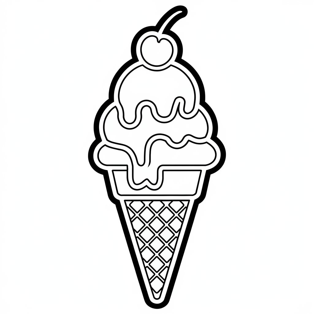 ice cream cone coloring pages