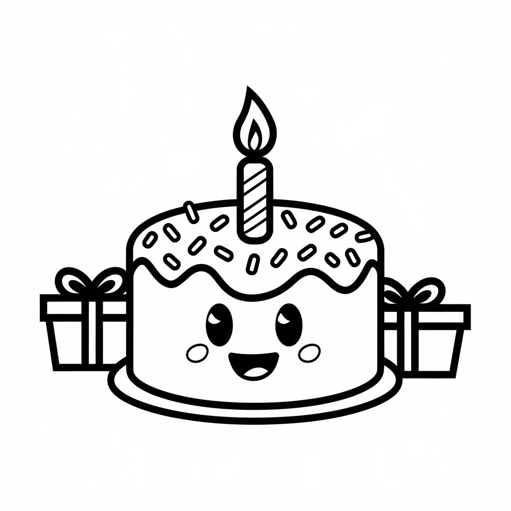 birthday cake coloring pages