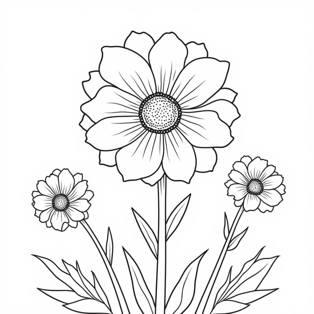 printable flower coloring pages