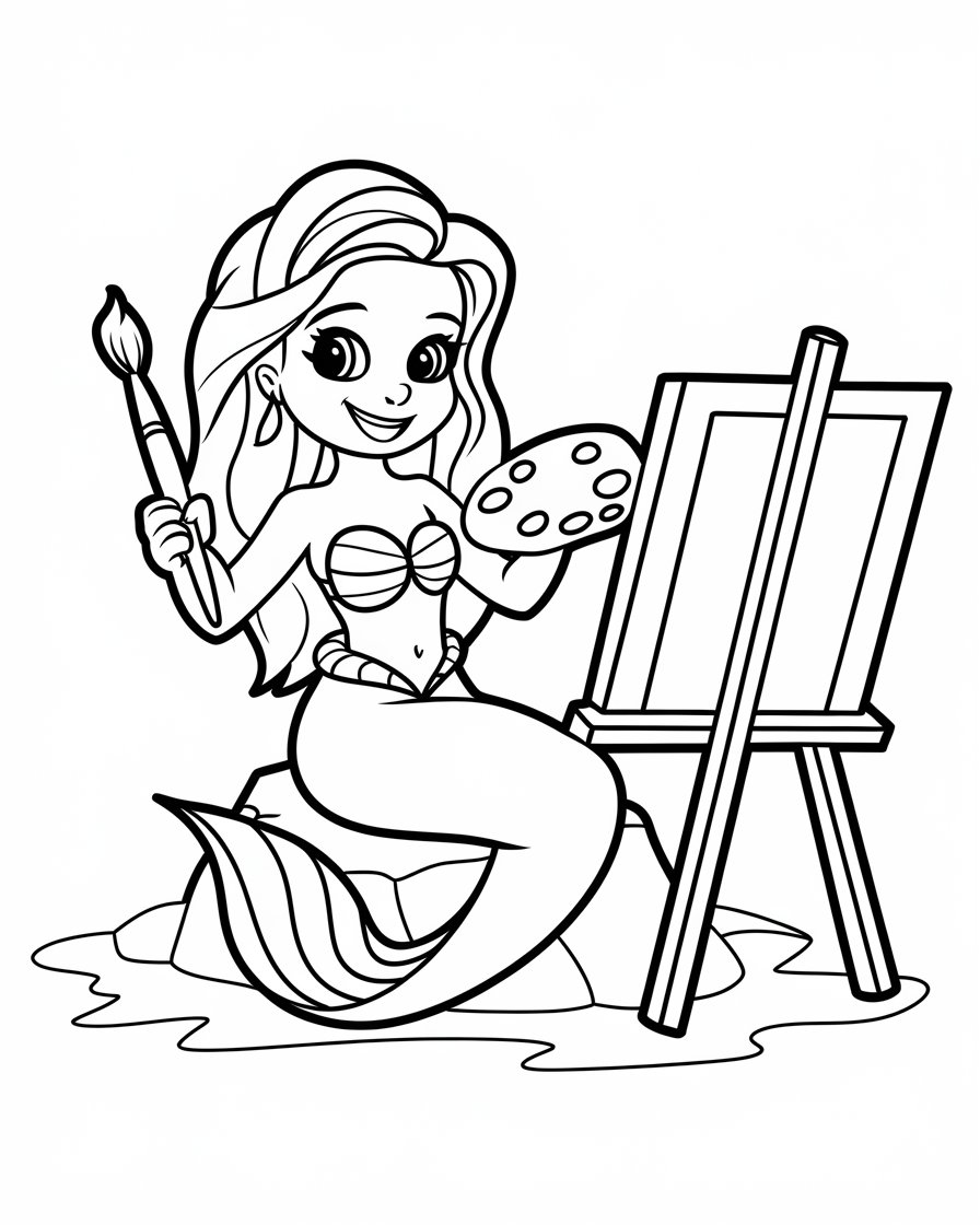 printable mermaid coloring pages