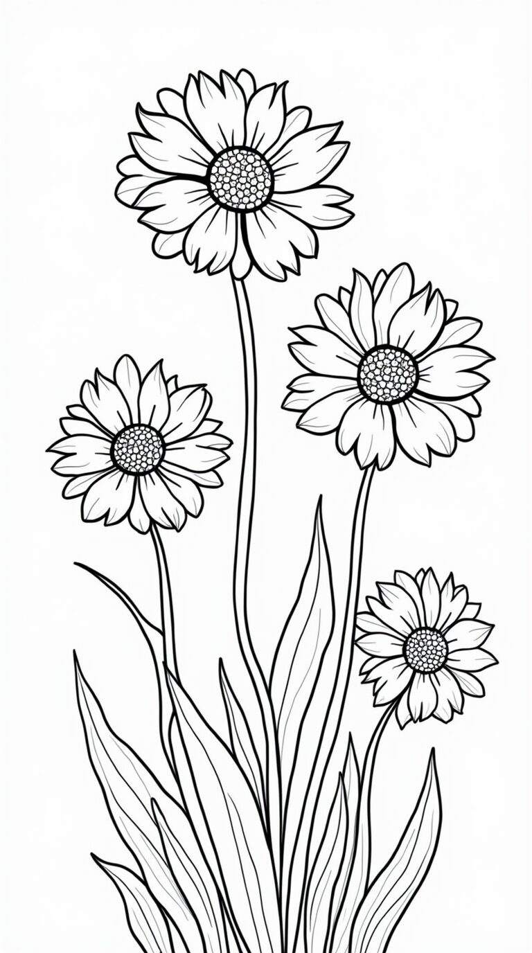 flower coloring pages to print