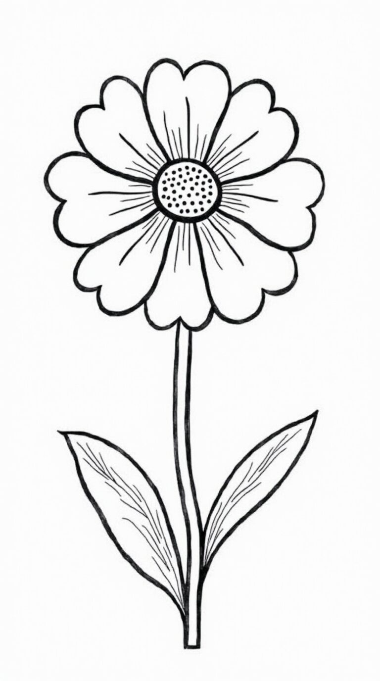 flower coloring pages for kids