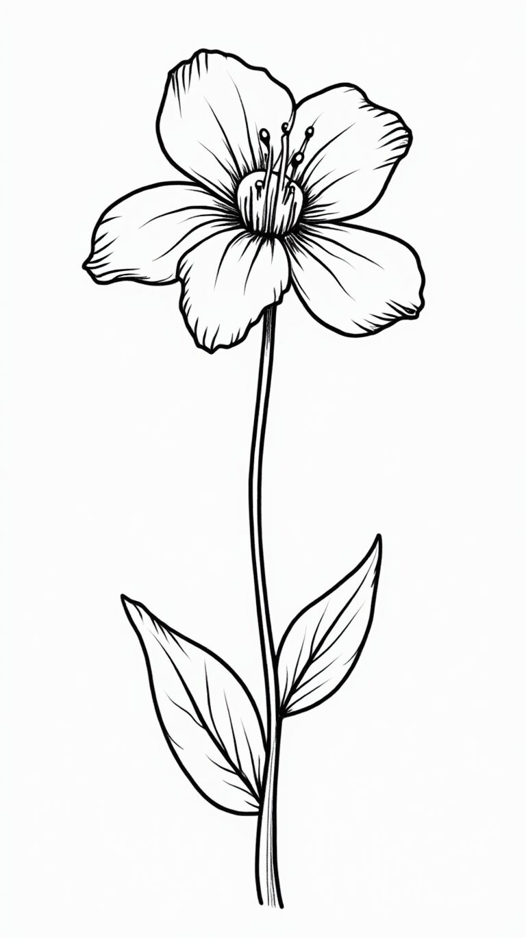cute flower coloring pages
