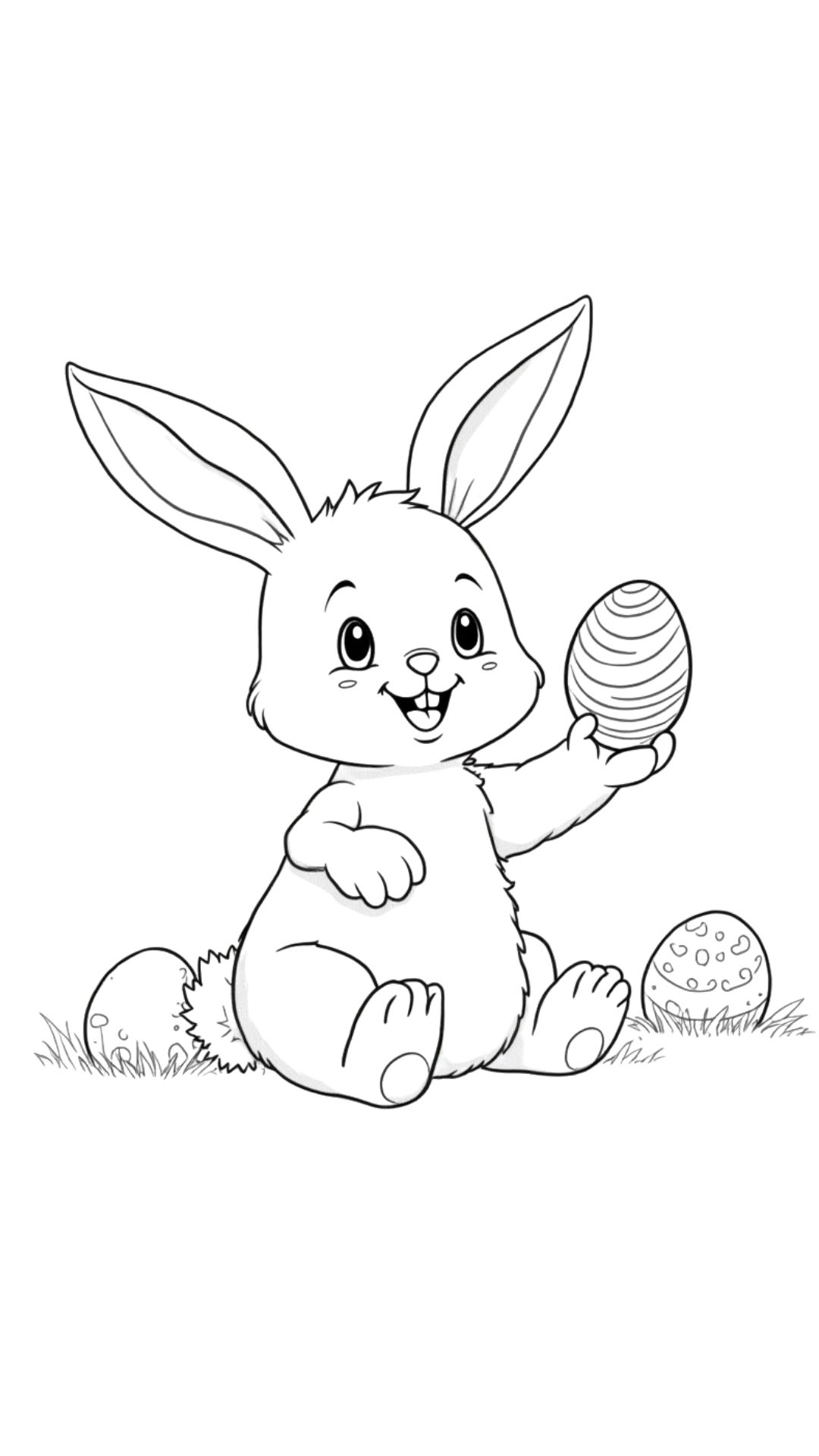 easter bunny coloring page