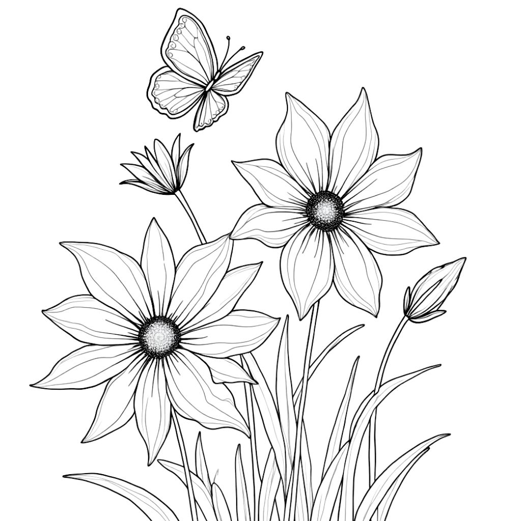coloring pages flower
