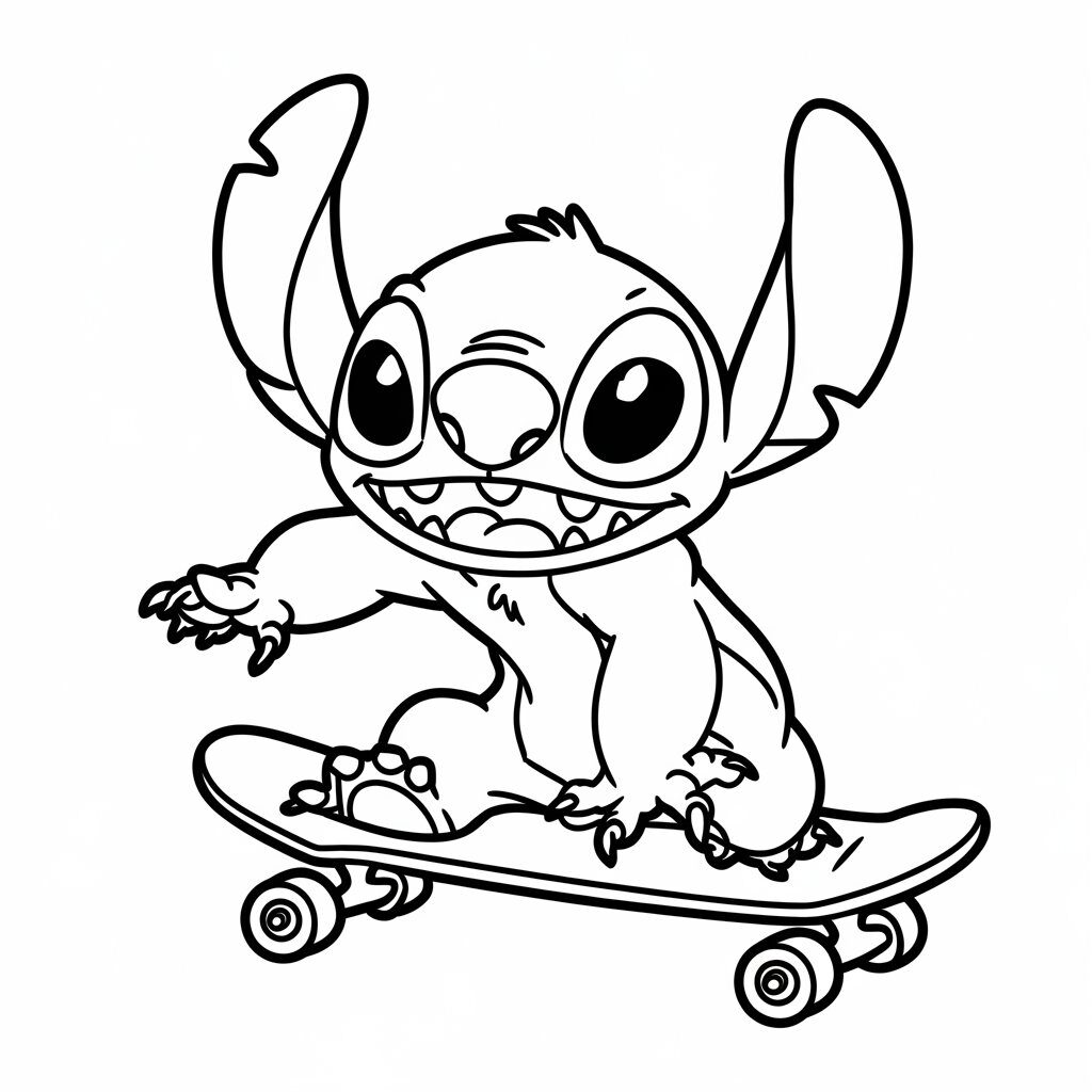 adorable cute stitch coloring pages